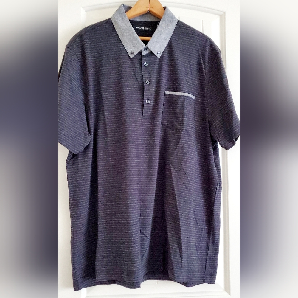 Axist gray striped polo - Picture 2 of 6